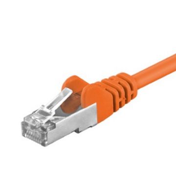 Cat5e internetkabel 0,25m oranje - afgeschermd