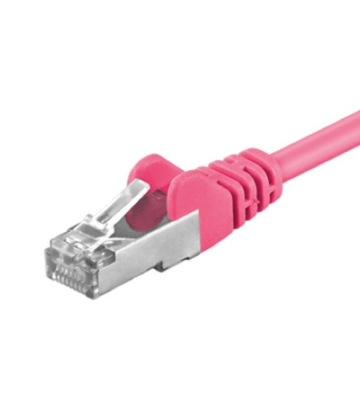 Cat5e internetkabel 0.25m roze - afgeschermd