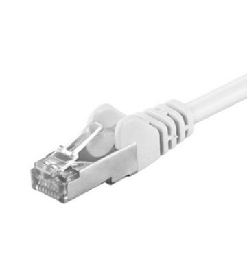 Cat5e internetkabel 0,25m wit - afgeschermd