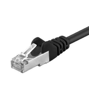 Cat5e internetkabel 0,50m zwart - afgeschermd