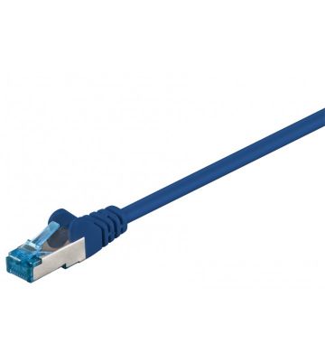 Cat6a internetkabel 50m blauw 100% koper - extra afgeschermd