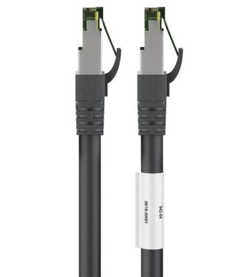 Cat8 internetkabel 5m zwart 100% koper - extra afgeschermd
