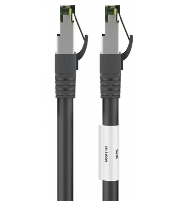 Cat8 internetkabel 5m zwart 100% koper - extra afgeschermd