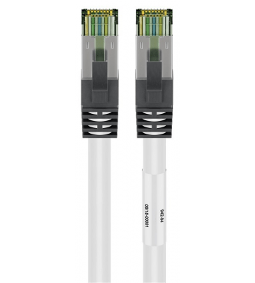 Cat8 internetkabel 5m wit 100% koper - extra afgeschermd