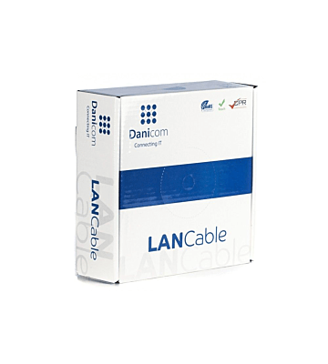 CAT5e internetkabel op rol 100m solid grijs CCA - onafgeschermd