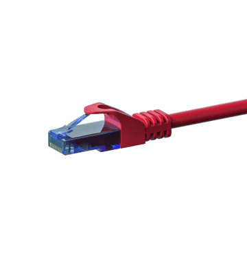 Cat6a internetkabel 2m rood 100% koper - onafgeschermd