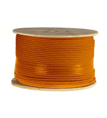 DANICOM Cat7 internetkabel op rol 305m solid grijs LSZH (Dca) - extra afgeschermd