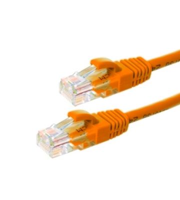 Cat5e internetkabel 0,25m oranje 100% koper - onafgeschermd