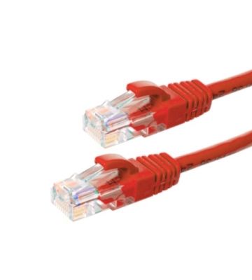 Cat5e internetkabel 0,50m rood 100% koper - onafgeschermd