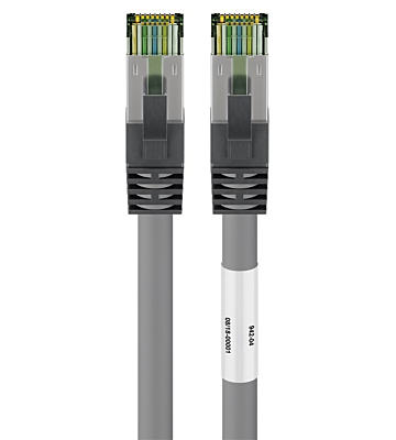 Cat8 internetkabel 0,25m grijs 100% koper - extra afgeschermd