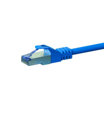 Cat6a internetkabel 2m blauw 100% koper - extra afgeschermd