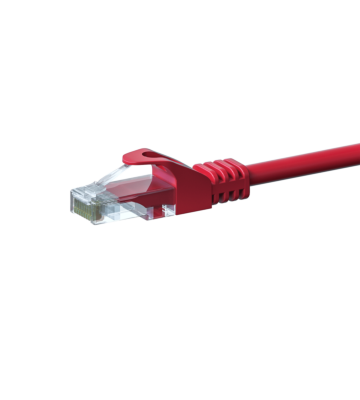 Cat5e internetkabel 1m rood 100% koper - onafgeschermd