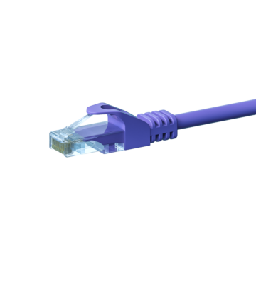 Cat5e internetkabel 1m paars 100% koper - onafgeschermd
