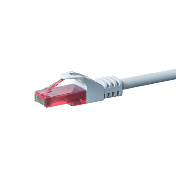 Cat6 internetkabel 1m wit 100% koper - onafgeschermd