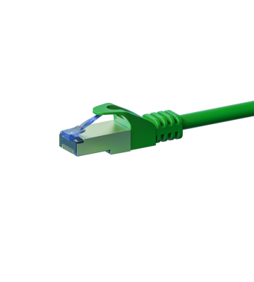 Cat6a internetkabel 0,25m groen 100% koper - extra afgeschermd