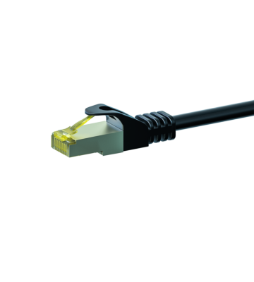 Cat7 internetkabel 0,50m zwart 100% koper - extra afgeschermd