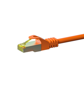 Cat7 internetkabel 15m oranje 100% koper - extra afgeschermd