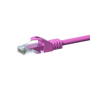 CAT5e internetkabel 0,25m roze - onafgeschermd - CCA