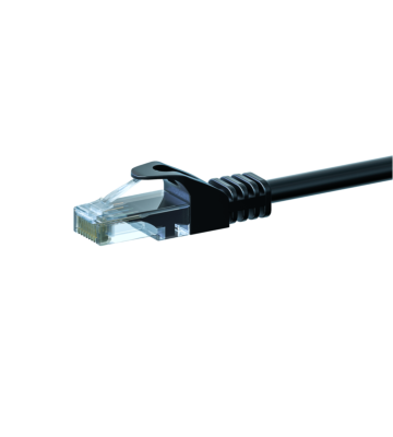 Cat6 internetkabel 1m zwart - onafgeschermd - CCA