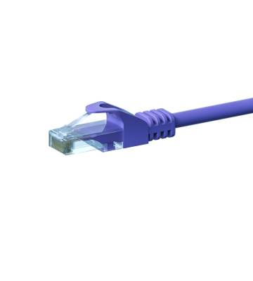 Cat6 internetkabel 0,25m paars - onafgeschermd - CCA