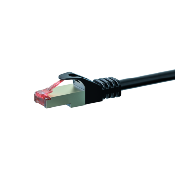 Cat6 internetkabel 0,50m zwart 100% koper - extra afgeschermd