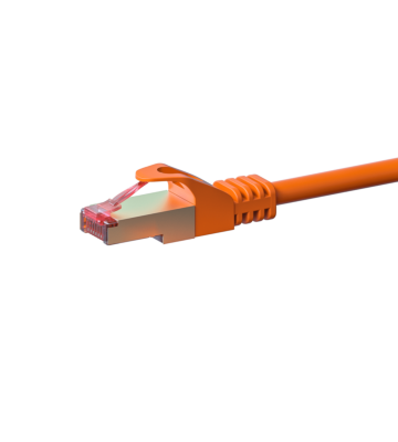 Cat6 internetkabel 0,50m oranje 100% koper - extra afgeschermd