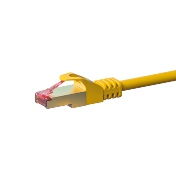 Cat6 internetkabel 1m geel 100% koper - extra afgeschermd