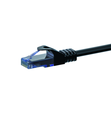 Cat6a internetkabel 3m zwart 100% koper - onafgeschermd