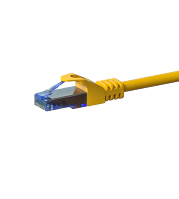 Cat6a internetkabel 1,50m geel 100% koper - onafgeschermd