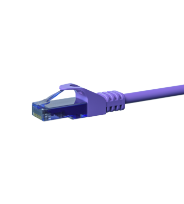 UTP CAT6a patchkabel 0,15m paars - 100% koper