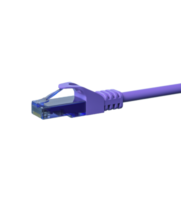 Cat6a internetkabel 20m paars 100% koper - onafgeschermd