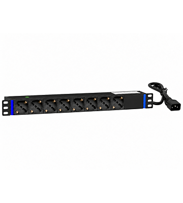 19 inch 8 voudige stekkerdoos met C14 stekker - Italië