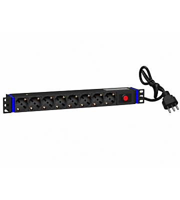 19 inch 8 voudige stekkerdoos - Master Overload - Italië