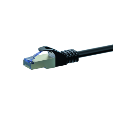 Cat6a internetkabel 2m zwart 100% koper - extra afgeschermd