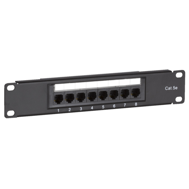 10 inch CAT5e UTP patchpaneel - 8 poorts