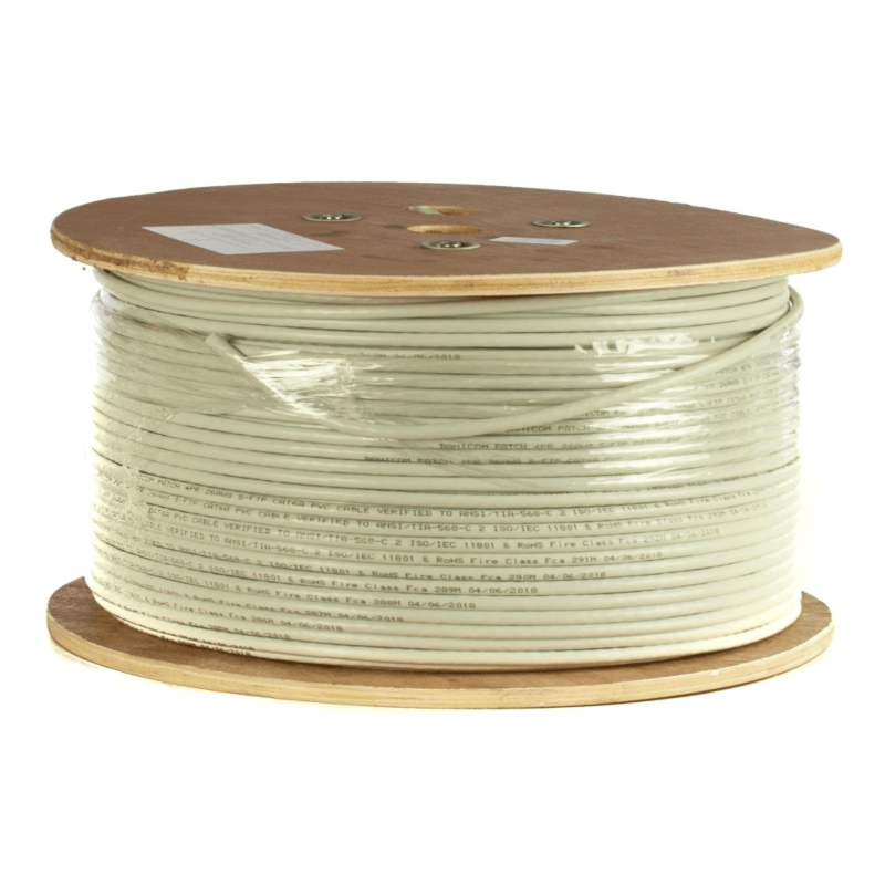 DANICOM Cat6A internetkabel op rol 500m soepel PVC (Fca) - onafgeschermd