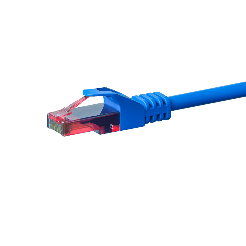 Cat6 internetkabel 2m blauw 100% koper - onafgeschermd