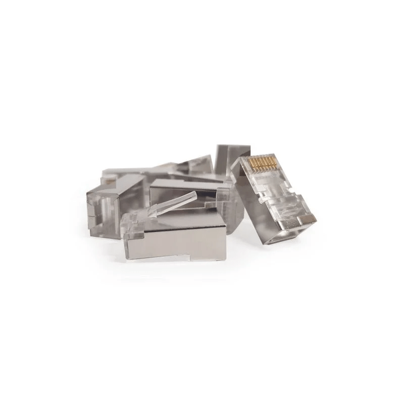 Cat6 internetstekker RJ45  afgeschermd - voor soepele kern - 10 stuks