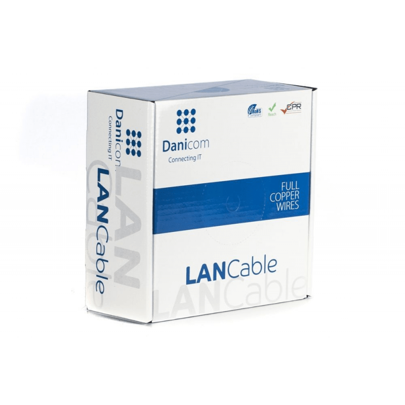 DANICOM CAT7 S/FTP 100m Buitenkabel op rol stug -  PE (Fca)
