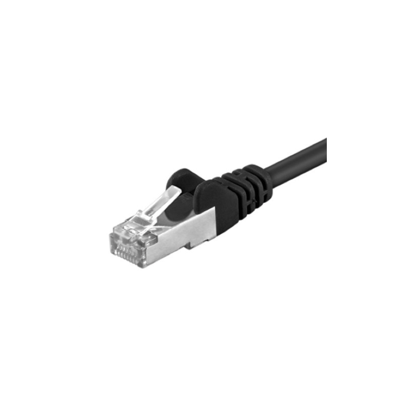 Cat5e internetkabel 3m zwart- afgeschermd