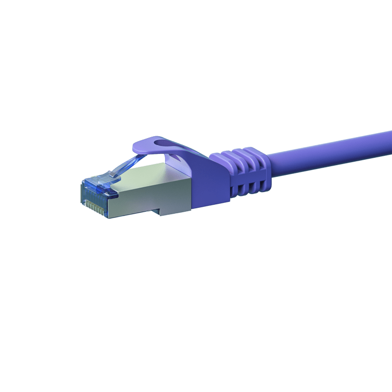 Cat6a internetkabel 2m paars 100% koper - extra afgeschermd