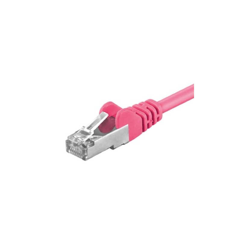 Cat5e internetkabel 7,50m Roze- afgeschermd
