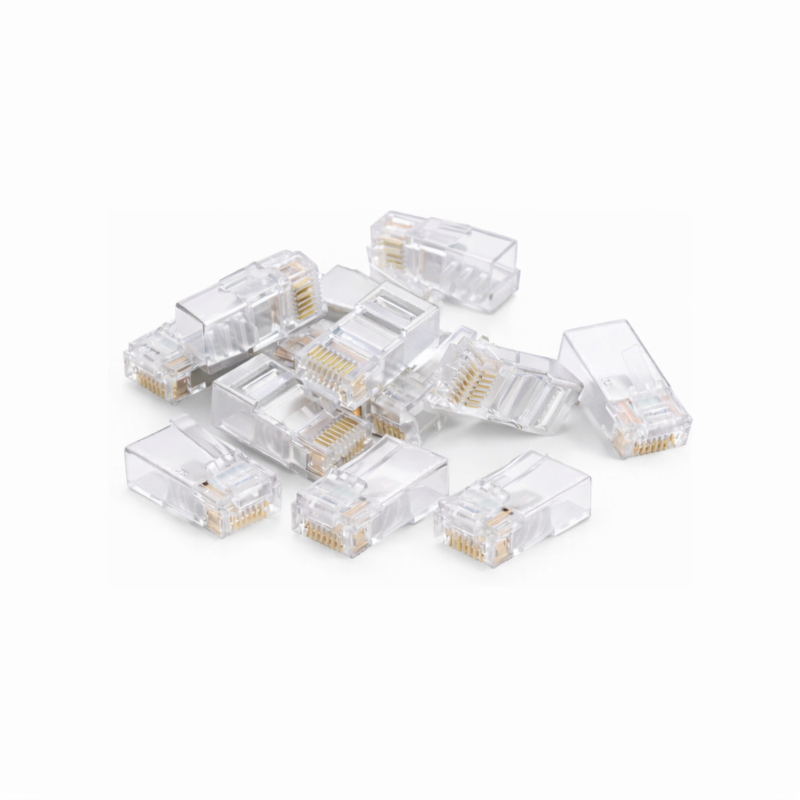DANICOM UTP CAT5e RJ45 Doorsteek Connector - Pass through voor soepele en stugge kern - 10 stuks