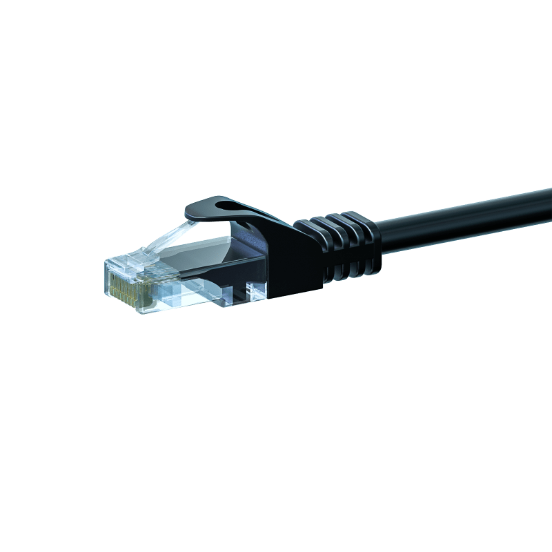 Cat5e internetkabel 20m zwart 100% koper - onafgeschermd