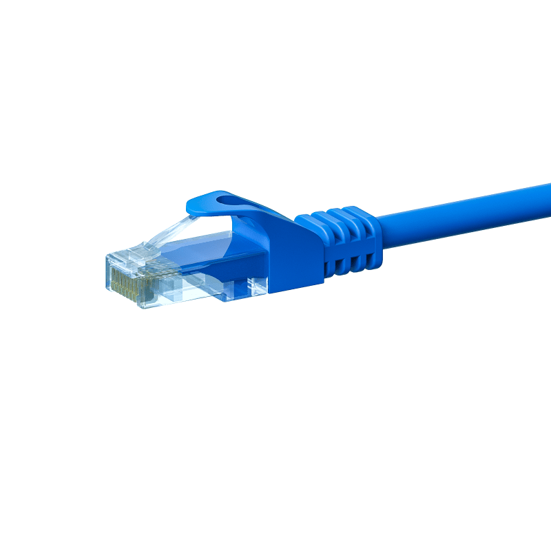 Cat5e internetkabel 1m blauw 100% koper - onafgeschermd