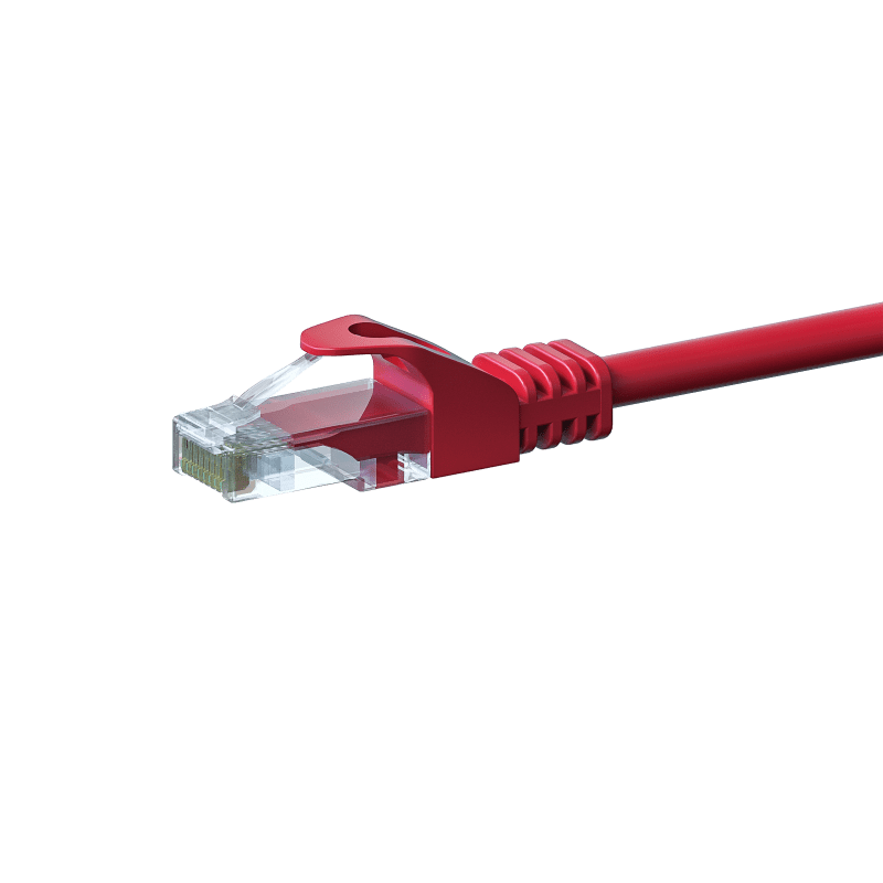 Cat5e internetkabel 30m rood 100% koper - onafgeschermd