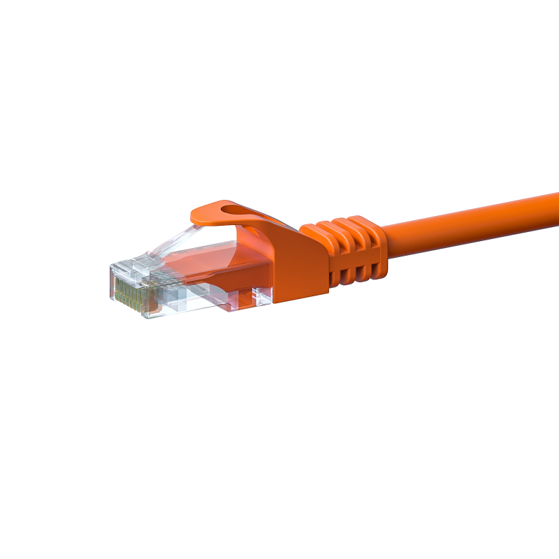 Cat5e internetkabel 0,50m oranje 100% koper - onafgeschermd