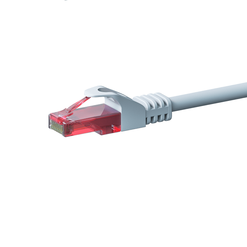 Cat6 internetkabel 7,50m wit 100% koper - onafgeschermd