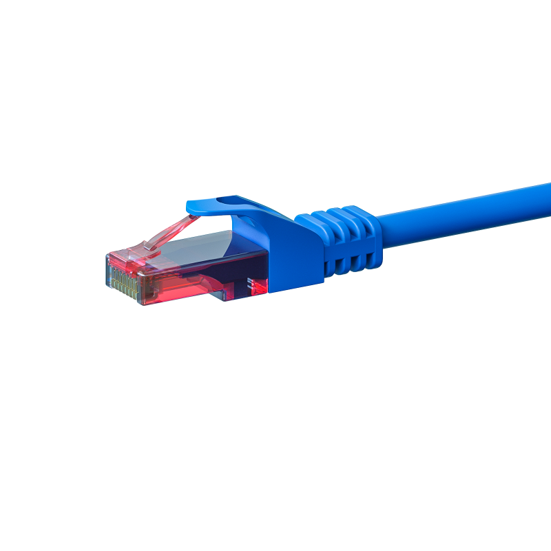 Cat6 internetkabel 3m blauw 100% koper - onafgeschermd