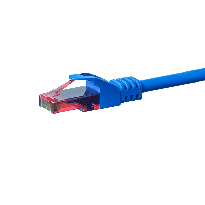 Cat6 internetkabel 7m blauw 100% koper - onafgeschermd